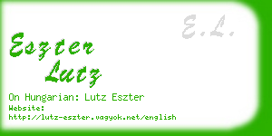 eszter lutz business card